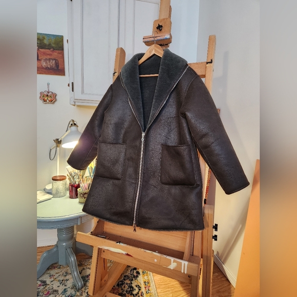 Mango Jackets & Blazers - Mango Reversible Faux Shearling Coat BNWT